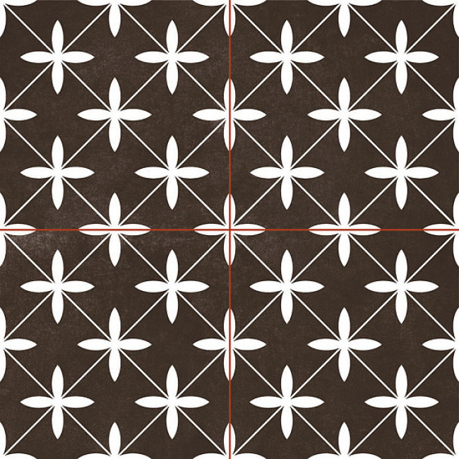 Керамогранит 45.2x45.2 Chic Poole Black NKR_CH_PO_BLA_DP Niceker