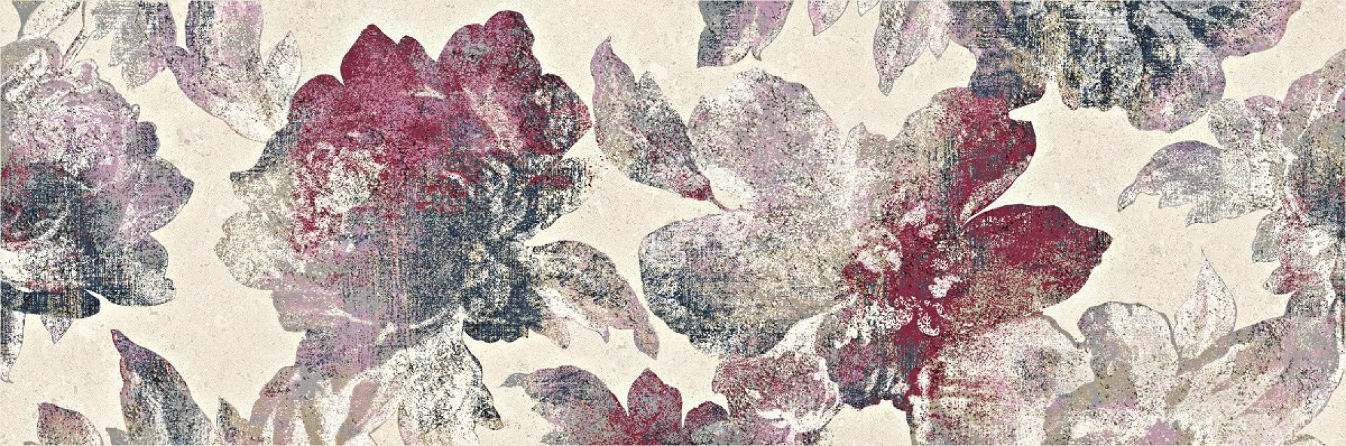 Настенная 120x40 Декор Cocciopesto Decoro Botanico Bianco матовая Ragno