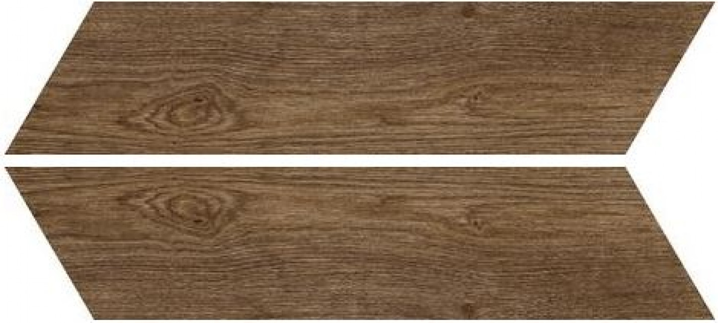 Плитка 54x11 Inedito Cannella Chevron коричневый дерево Ragno