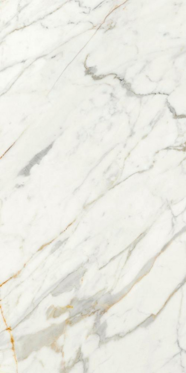 Керамогранит 120x60 Inc Calacatta Michelangelo Gl Rt полированная белый мрамор 6мм Ragno