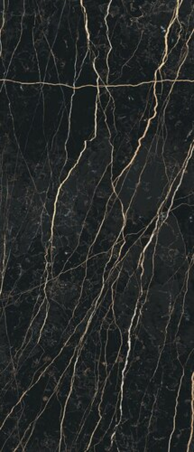 Плитка Prexious Thunder Night Glossy Ret 757740 глянцевая черный мрамор 280x120 6мм Rex Ceramiche