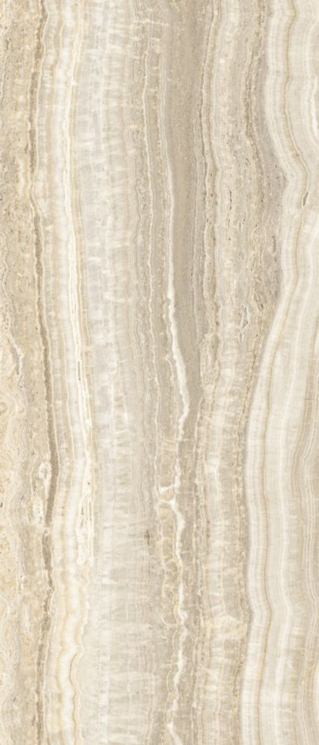 Плитка Eccentric Luxe Almond Glossy 120X280R 778822 глянцевая бежевый камень, мрамор 280x120 6мм Rex Ceramiche