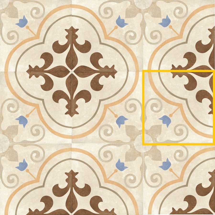 Керамогранит 20x20 Swing Multicolor 03 Beige матовая Rondine