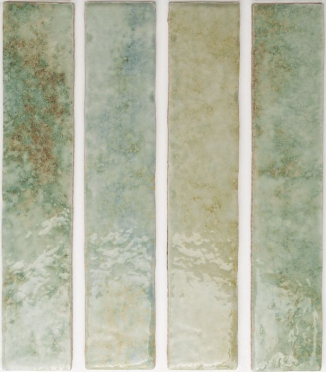 Плитка Potters Agave 133176 глянцевая, 3d зеленый краска, штукатурка 25x5 9мм Wow