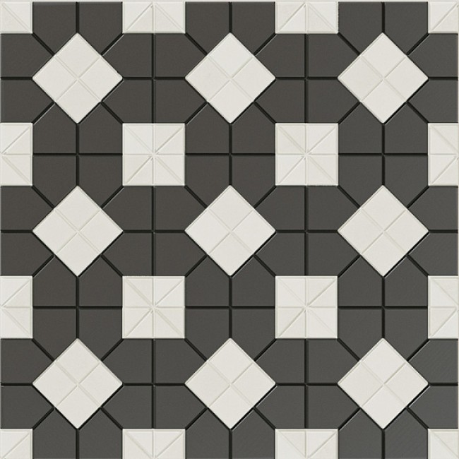 Керамогранит 28x28 Tesserae Suit B&W Plus 130013 Wow