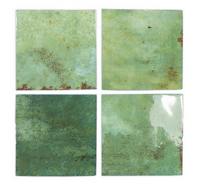Плитка настенная 12.5x12.5 Enamel Square Moss 123078 DNA Tiles
