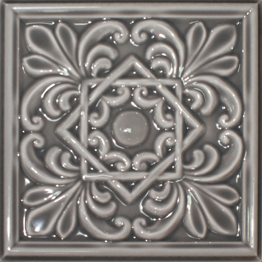 Плитка 15x15 Classic 1 Basalt глянцевая темно-серый Cevica