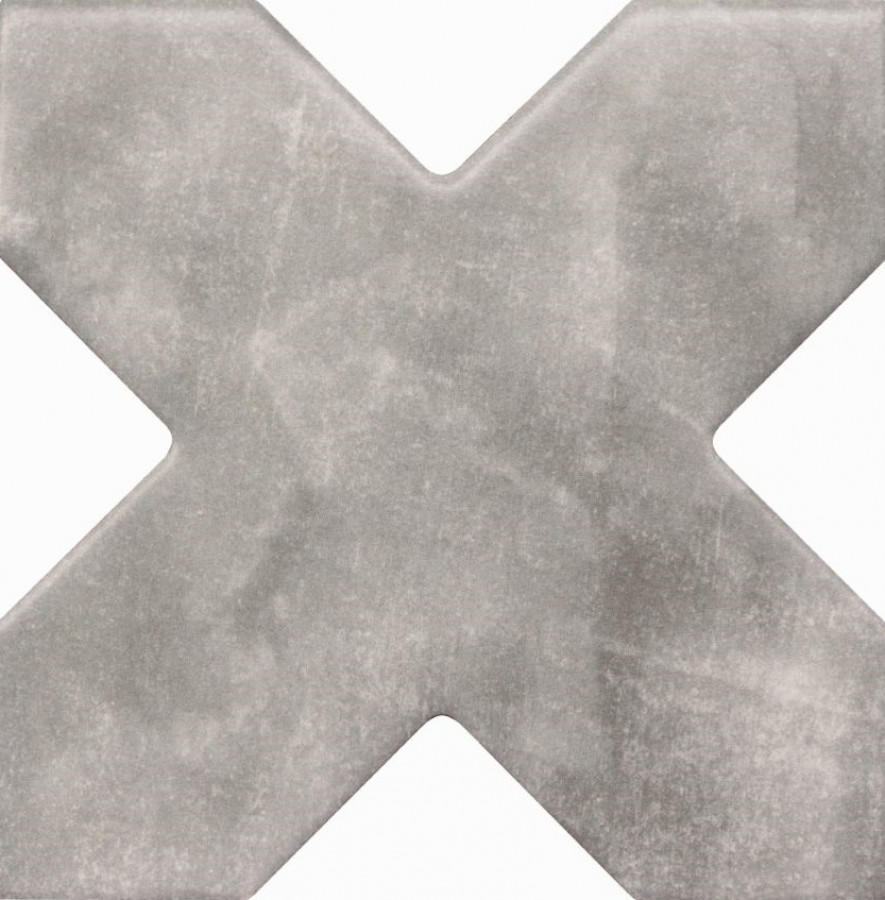 Керамогранит 13x13 Becolors Cross Grey матовая светло-серый Cevica