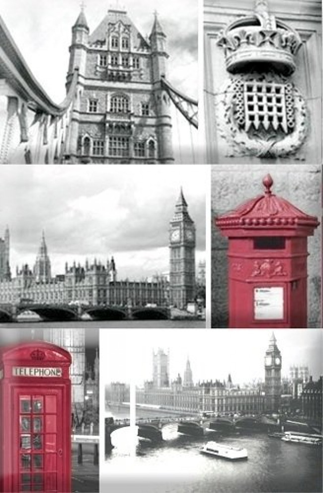 Керамическая плитка ABC0000112 Composicion London Calling C 23x15 для стен глянцевая Absolut Keramika