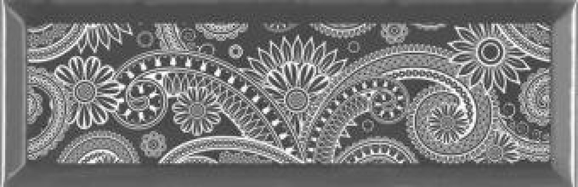 Керамический декор ABC0000117 Decor Silver 15x8 для стен глянцевая Absolut Keramika