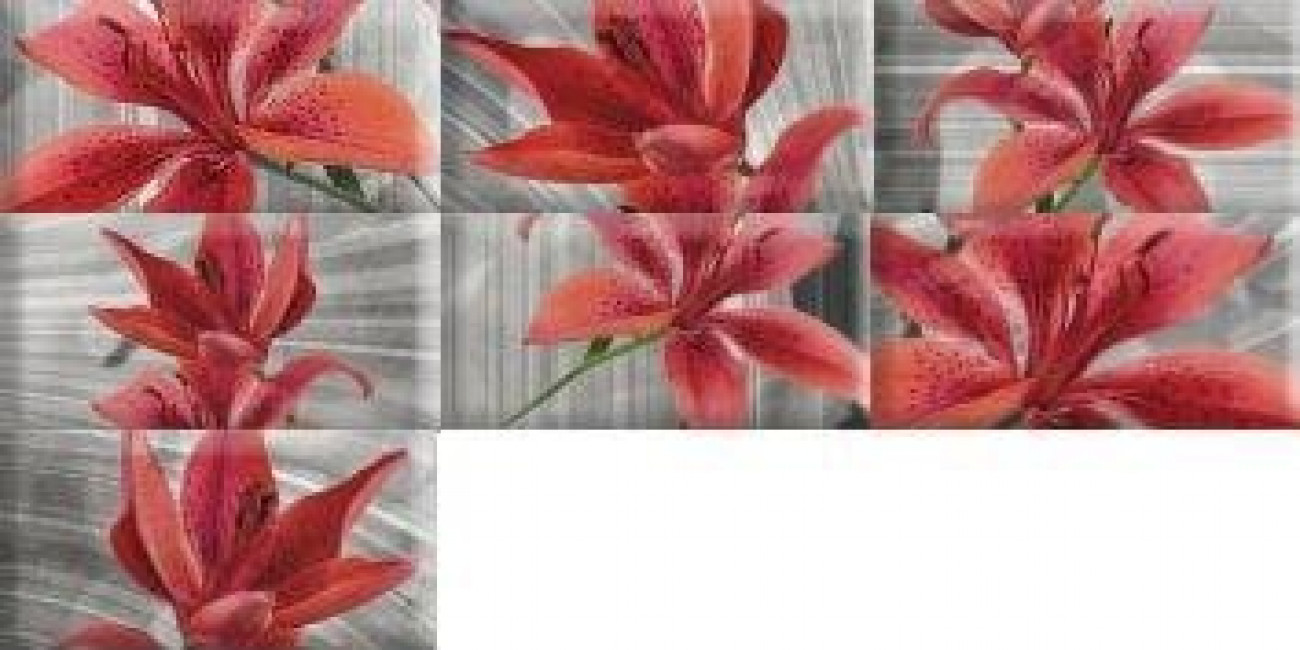 Керамический декор ABC0000118 Mix Flowers RBW 15x8 для стен глянцевая Absolut Keramika