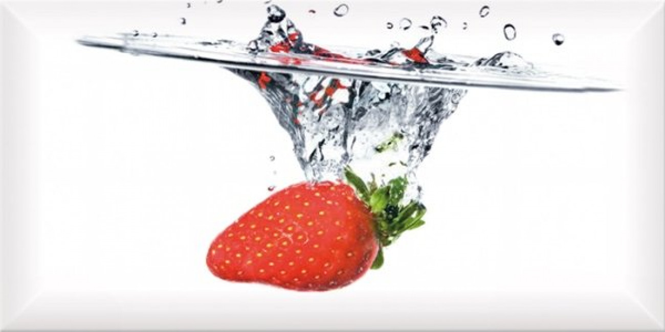 Керамический декор ABC0000080 Decor Fresh Strawberry 20x10 для стен глянцевая Absolut Keramika