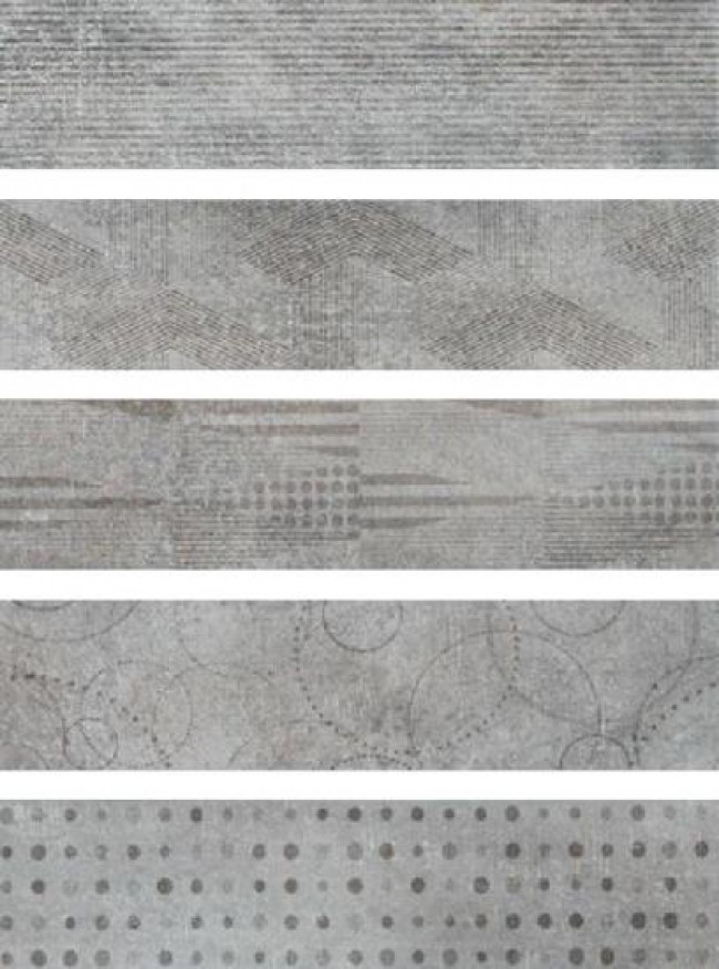 Керамогранит 35x9 Freeport Mix Grey матовая светло-серый бетон Cir