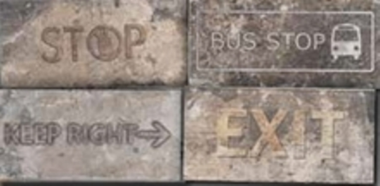 Керамогранит 20x10 Road Signs Mix Broadway матовая бежевый под кирпич Cir