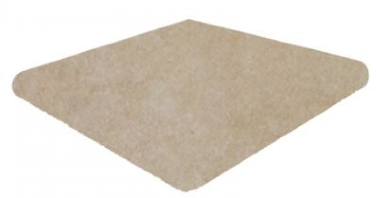 Клинкер 33x33 Esquina Redonda Capri Beige матовая бежевый бетон Gres Aragon