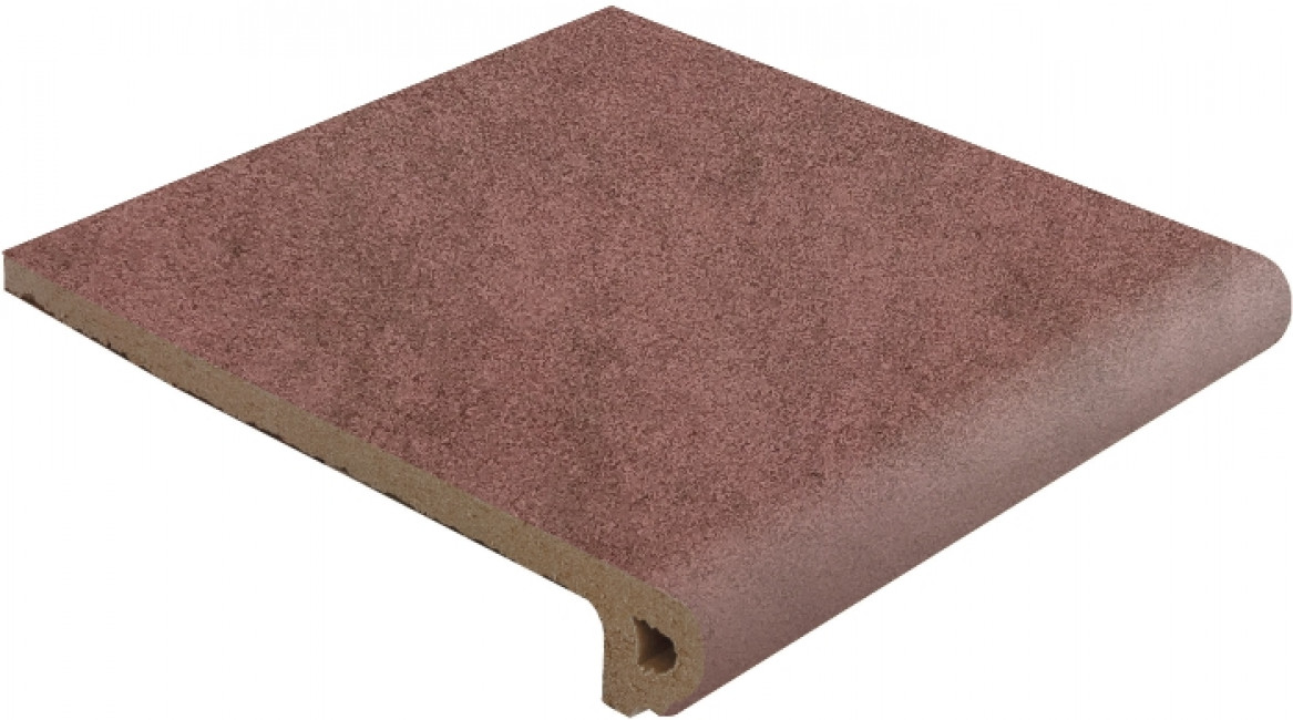 Клинкер 33x32 Peldaño Redondo 33 Capri Rojo матовая терракотовый бетон Gres Aragon