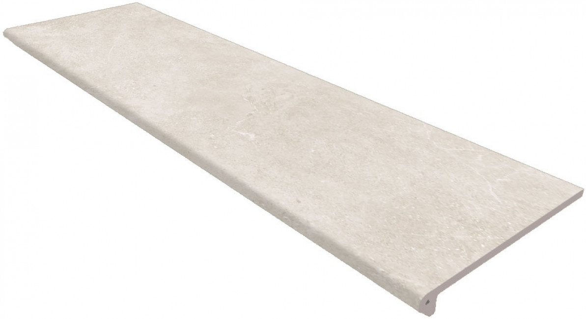 Клинкер 120x30 Peldaño Redondo 120 Petra Crema Liso матовая бежевый камень Gres Aragon