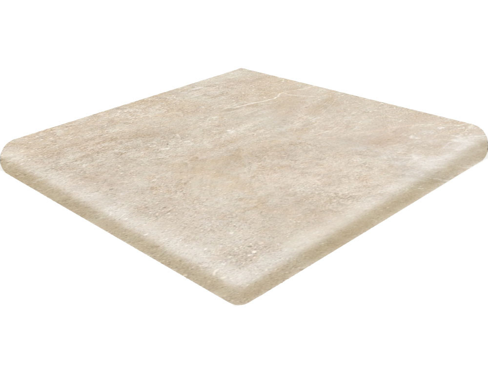 Клинкер 33x33 Esquina Redonda Petra Beige Antideslizan матовая бежевый камень Gres Aragon