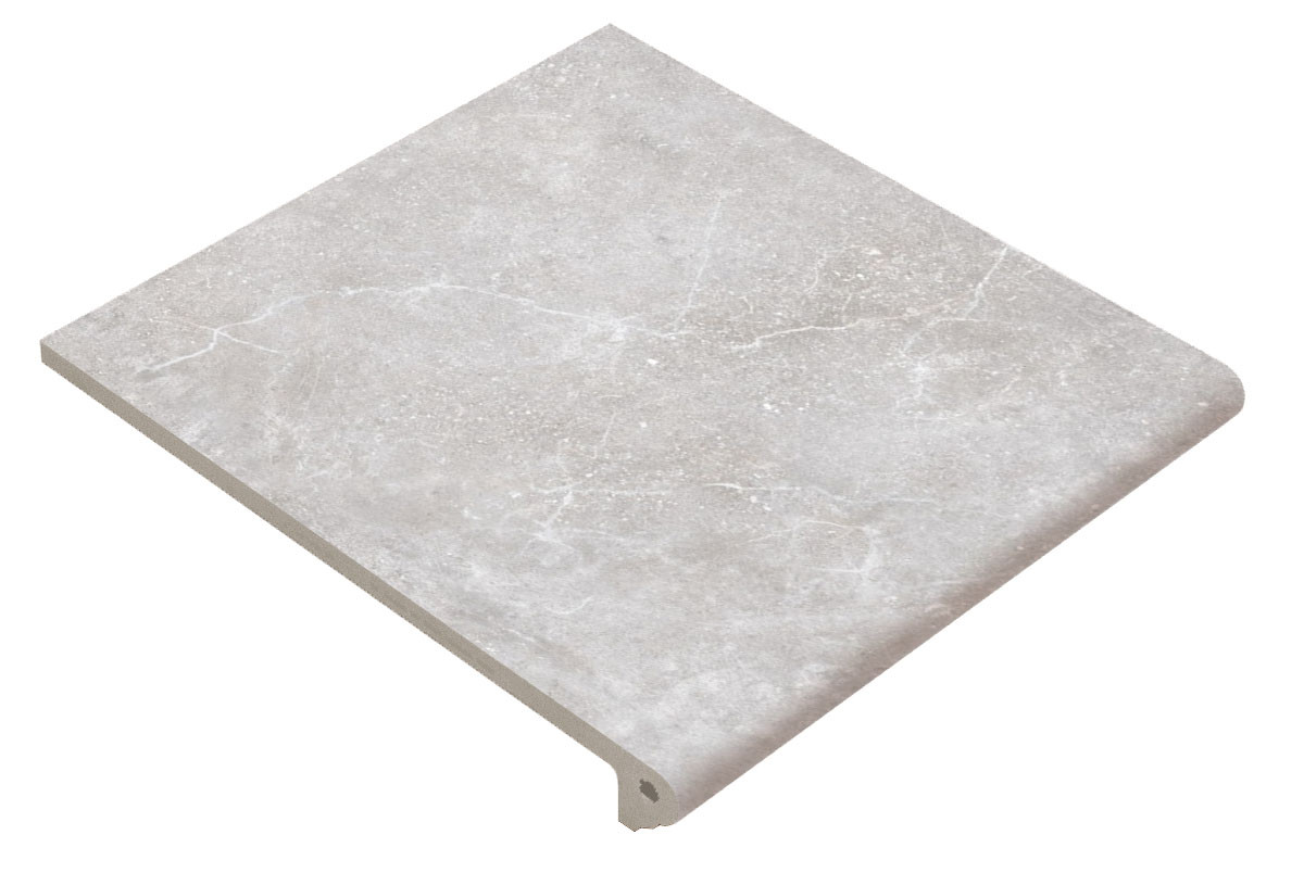 Клинкер 33x30 Peldaño Redondo 30 Petra Gris Antides. матовая серый камень Gres Aragon