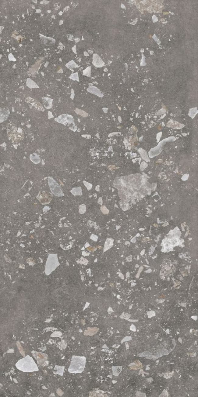 Керамогранит 120x60 Ys Dark Grey Bubble Rett матовая темно-серый бетон Pastorelli