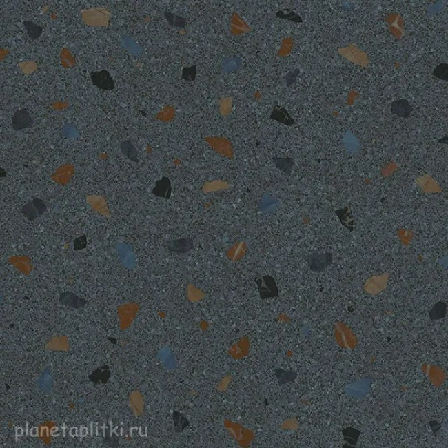 Керамогранит 60x60 11мм Terratzo Negro сатинированная El Molino