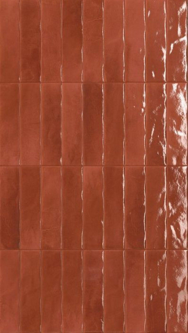 Плитка Glim Rosso Cuore Brillante Frmw глянцевая красный однотонная, краска, штукатурка 24x6 Fap Ceramiche