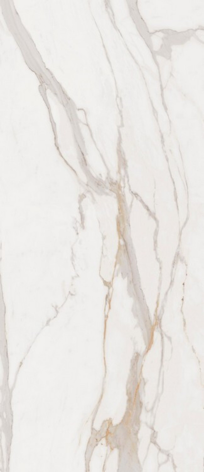 Плитка Elements Lux Calacatta Gold Lappato A2N8 глянцевая белый мрамор 278x120 6мм Keope