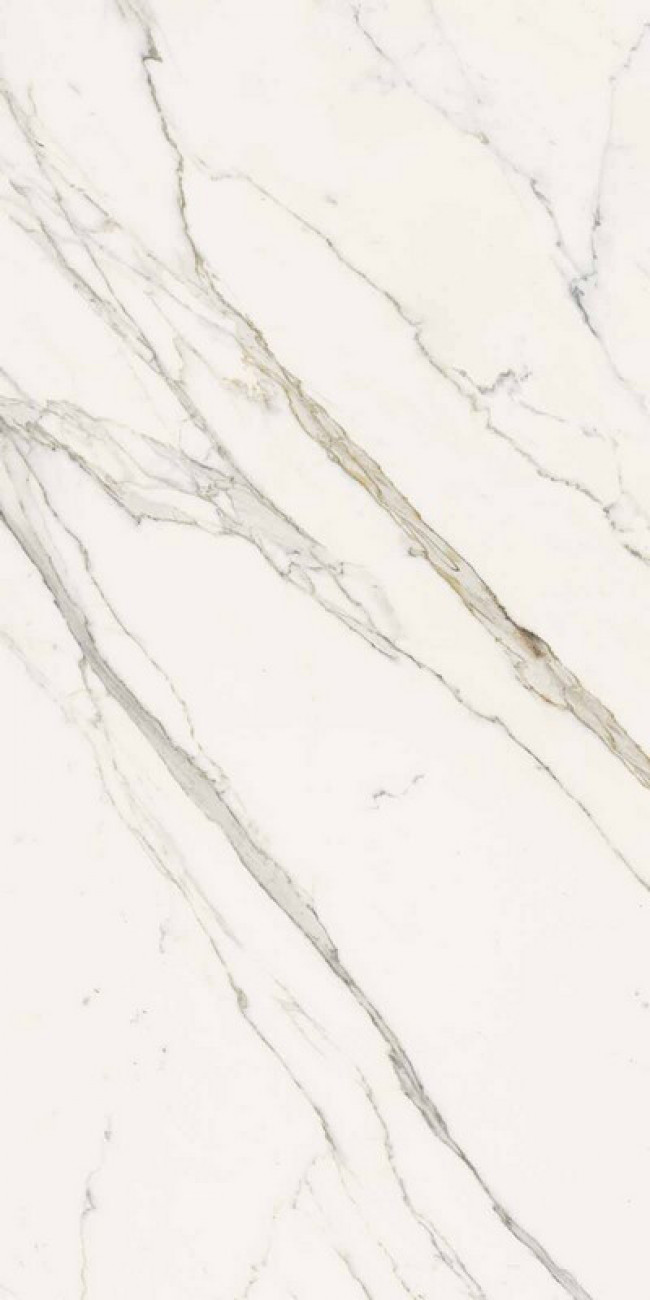 Плитка Elements Lux Calacatta Statuarietto Lappato 2A39 глянцевая белый мрамор 120x60 9мм Keope