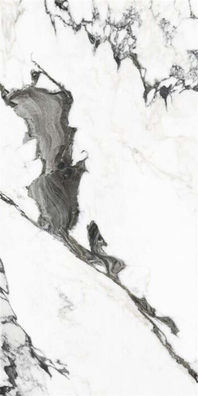 Плитка Panda Marble White Polished Rec Gl Por Tl P19707.6 глянцевая белый мрамор 120x60 10мм Yurtbay