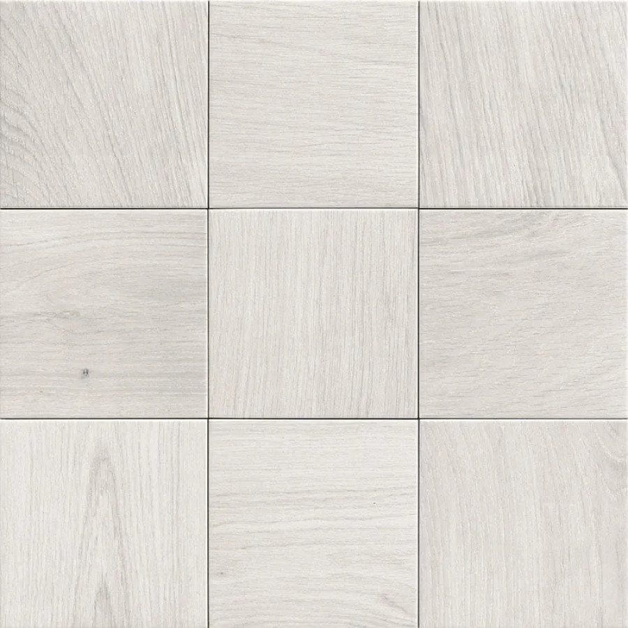Керамогранит 20x20 8.3мм Patchwood Bianco матовая Mainzu