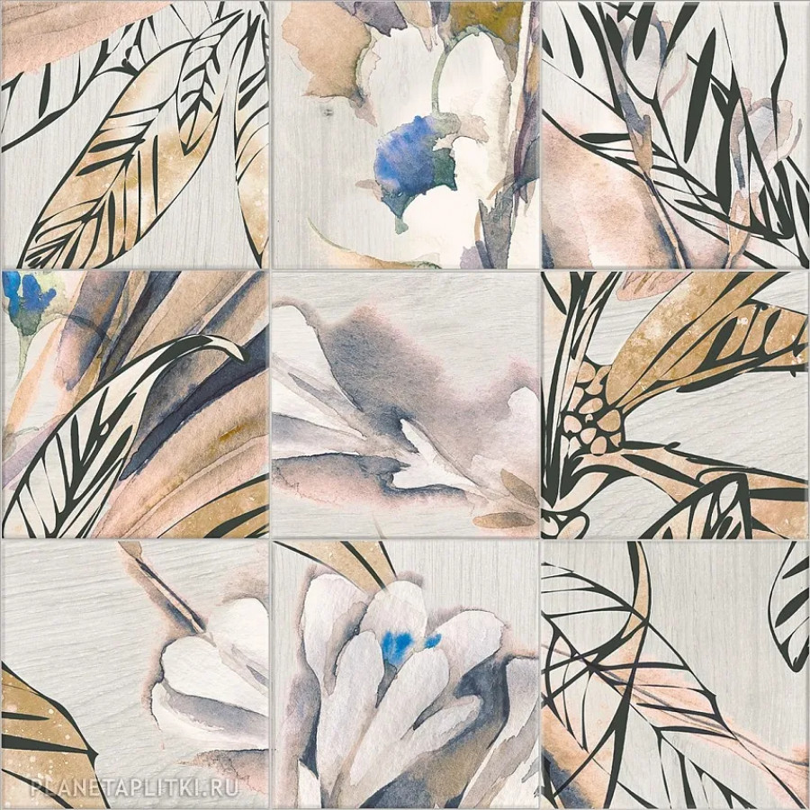 Декор 20x20 9мм Bottega Decor Autumn Leaves матовая Mainzu