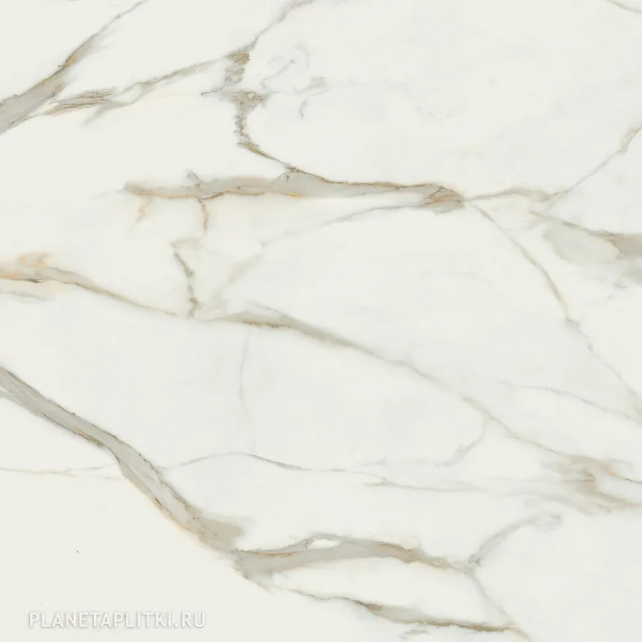 Керамогранит 60x60 9.5мм Calacata Gold 1 Leviglass Rect. глянцевая Pamesa