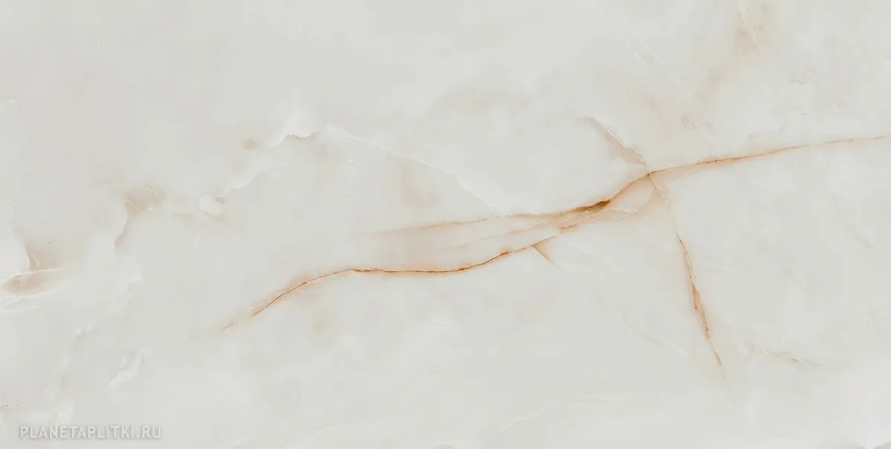 Керамогранит 120x60 10.5мм Onix White Leviglass Rect. глянцевая Pamesa
