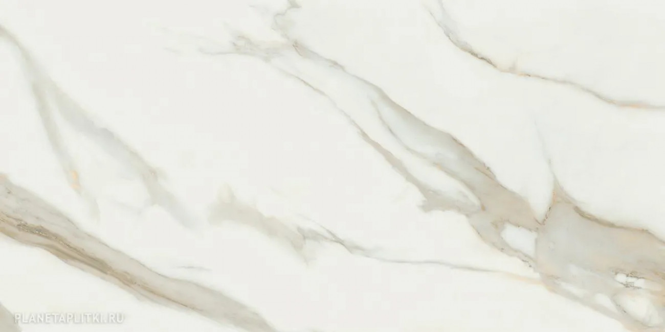 Керамогранит 120x60 10.5мм Calacata Gold 1 Leviglass Rect. глянцевая Pamesa