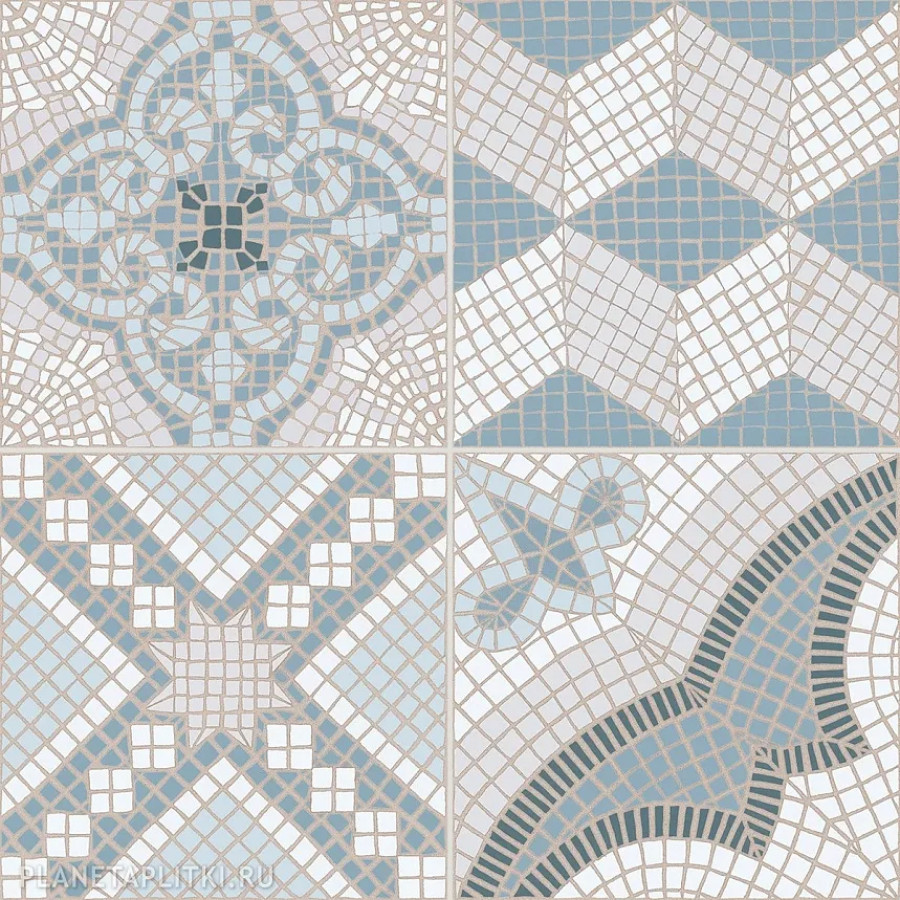 Керамогранит 33x33 7.5мм Tessela Blue матовая Gayafores