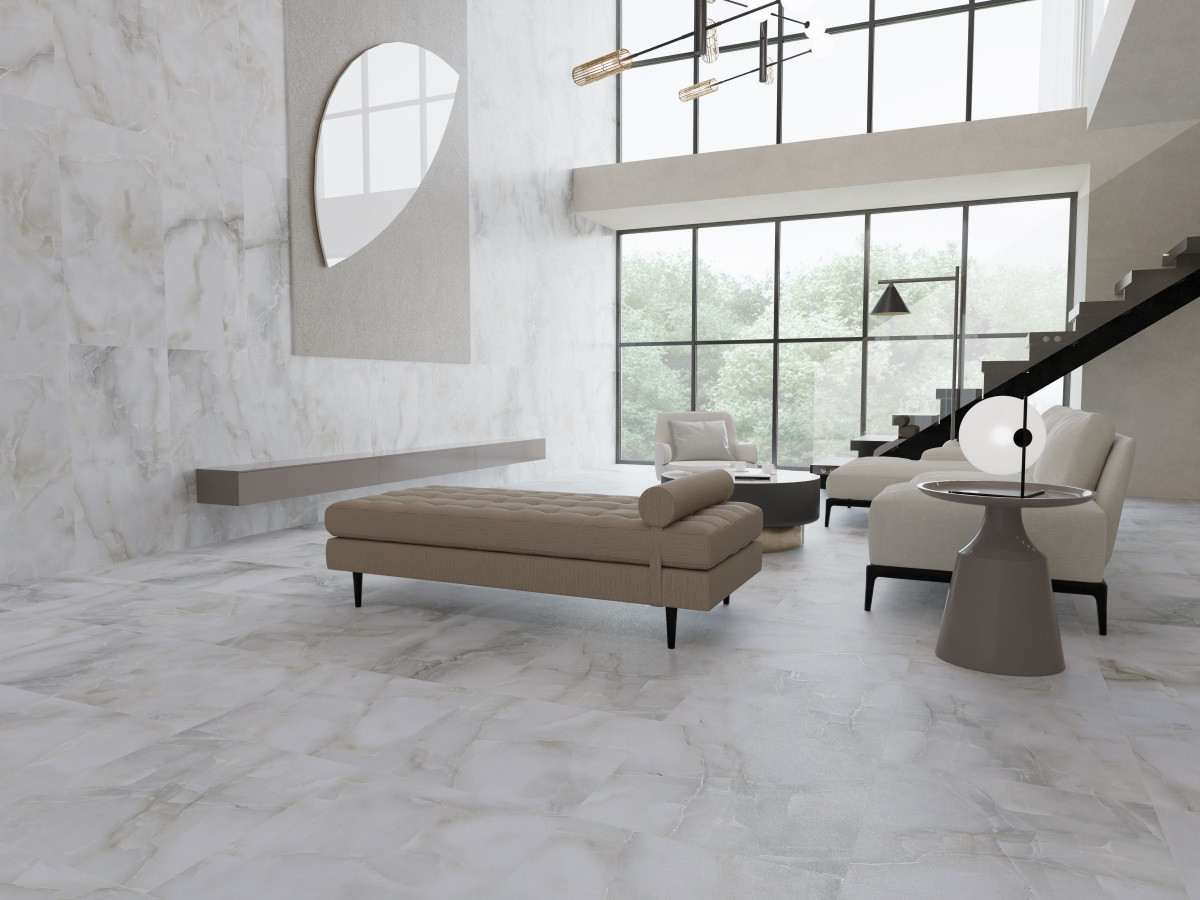 60x60 Latur White CR119 оникс бежевый карвинг 9мм Primavera