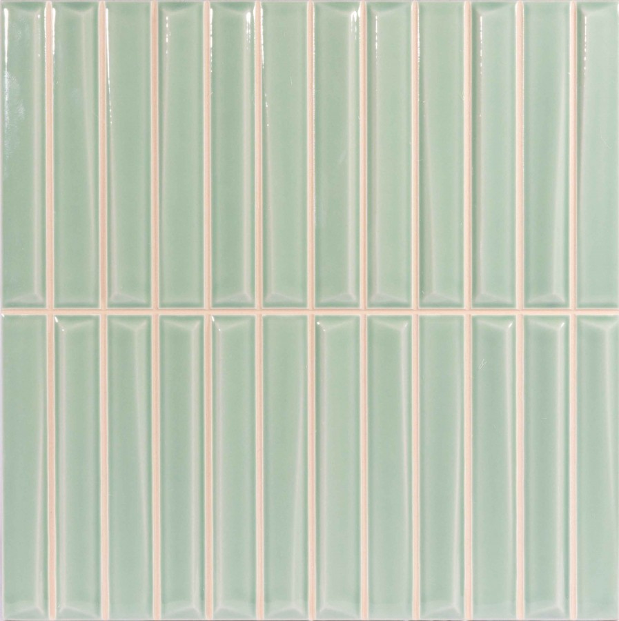 Плитка 20x20 9мм Мелоди мятная глянцевая Monopole