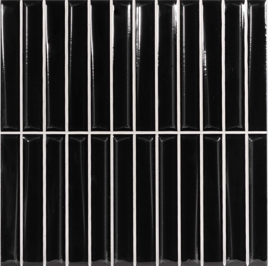 Плитка 20x20 9мм Мелоди черная глянцевая Monopole