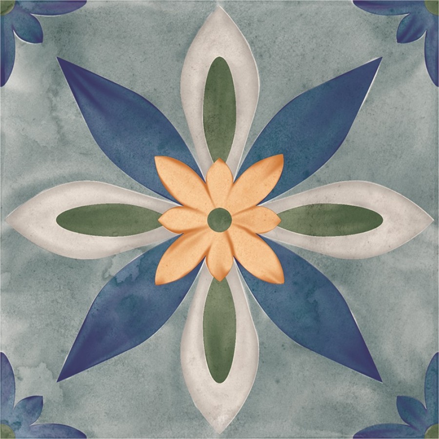 Керамогранит 15x15 9мм Веранда Белия матовая Nanda Tiles