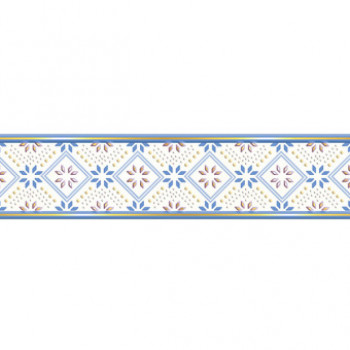 Плитка 50x8 Калипсо глянцевая белый голубой Axima