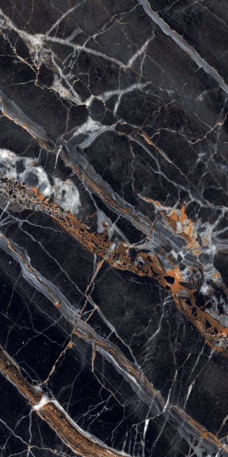 Керамогранит 120x60 Artemis глянцевая чёрный Belleza