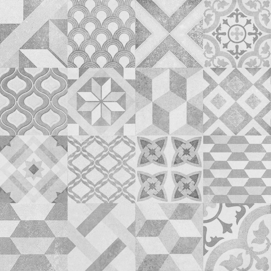 Плитка 39x39 Грэйс матовая серый Belleza