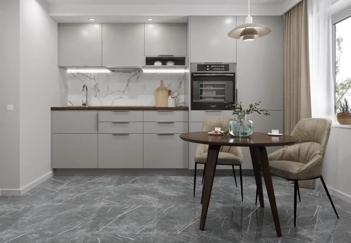 60x60 Calacatta Venatino R_NR1001 мрамор белый матовая 9мм Royce