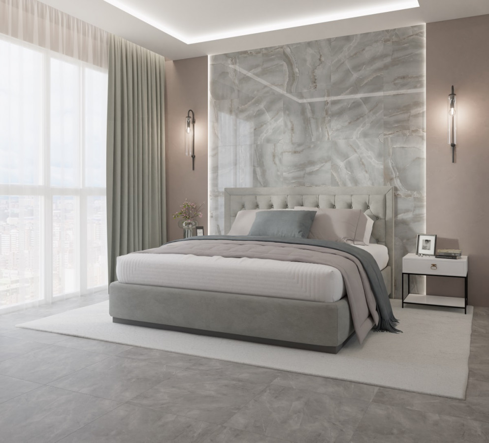 60x60 Filito Grey R_NR1008 мрамор серый матовая 9мм Royce