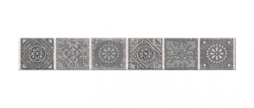 Плитка 41x6 Grazia рельефная серый Азори