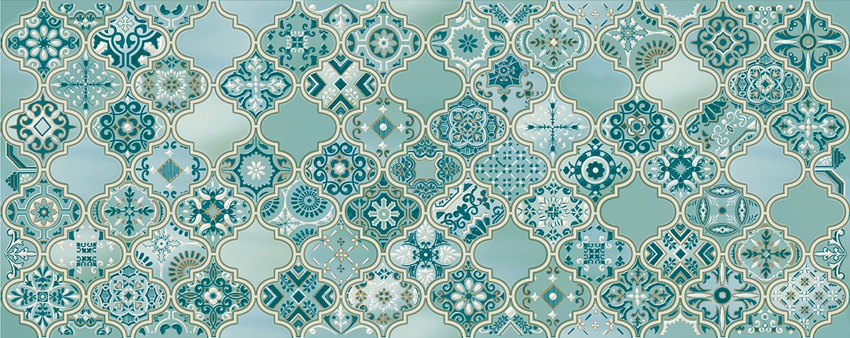 Плитка 51x20 Calypso глянцевая бирюзовый Азори