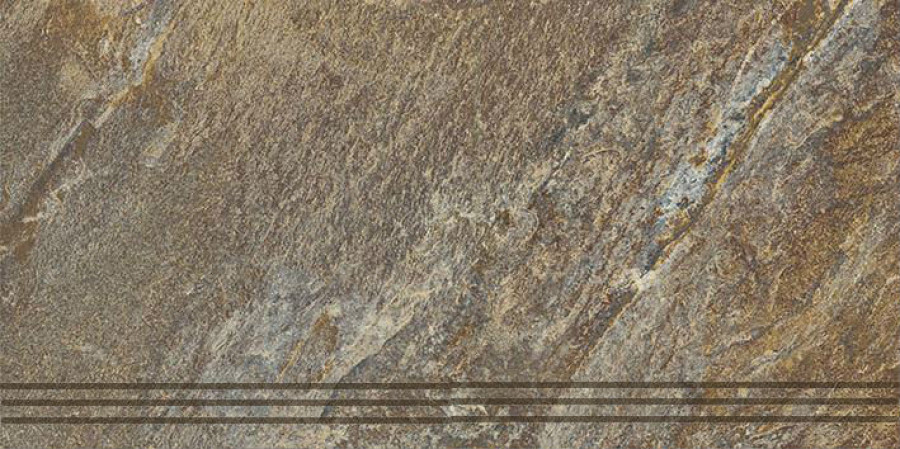 Плитка 60x30 Кварцит матовая коричневый Керамин