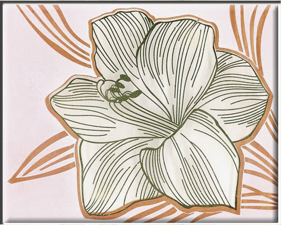 Плитка 10x8 Кензо глянцевая оранжевый Нефрит-Керамика