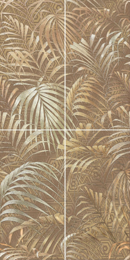 Плитка 120x60 Фернс глянцевая коричневый Нефрит-Керамика