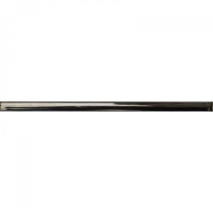 Плитка 60x2 Бордюр Гладкий глянцевая чёрный Росдекор